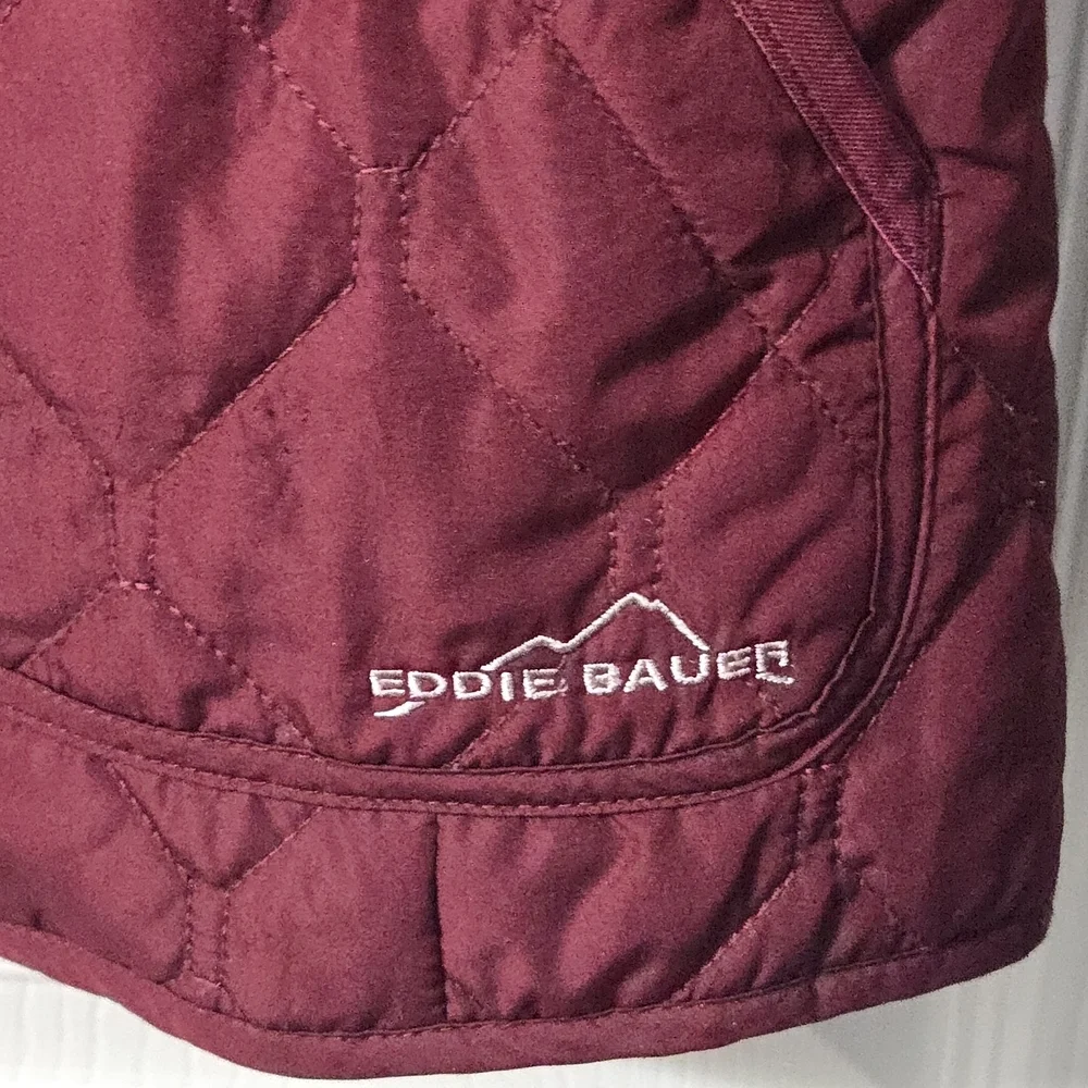 Eddie Bauer Maroon Quilted Puffer Jacket